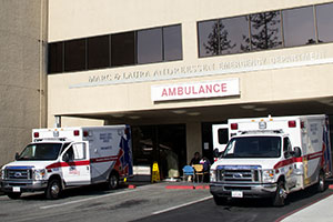 Ambulances outside emergency department