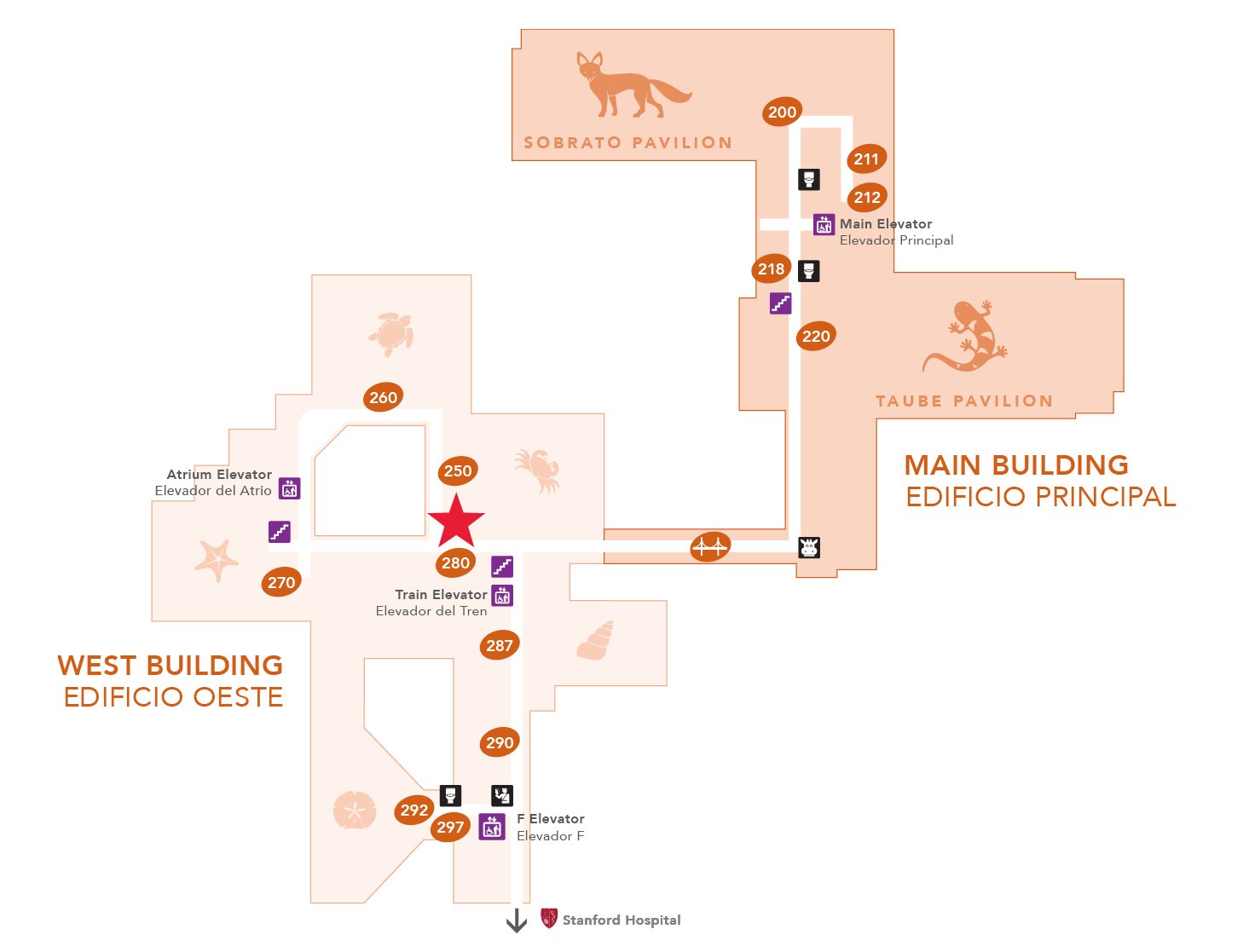 Infant Nutrition Lab Map at Lucile Packard Children's Hospital Stanford in Palo Alto, CA