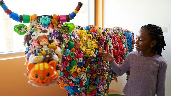 Lollipop art at Lucile Packard Children's Hospital Stanford